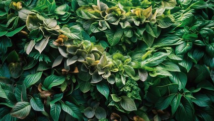 Fototapeta premium Ficus pumilia or Climbing fig plant texture as a background.