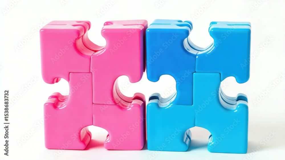Aufkleber A close-up shot of a single puzzle piece on a white surface, ideal for use in illustrations or designs where clarity is key