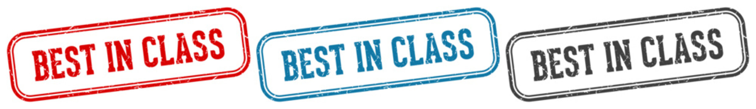 best in class stamp. best in class rectangular stamp set isolated on white background