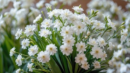 A collection of white blossoms in full bloom