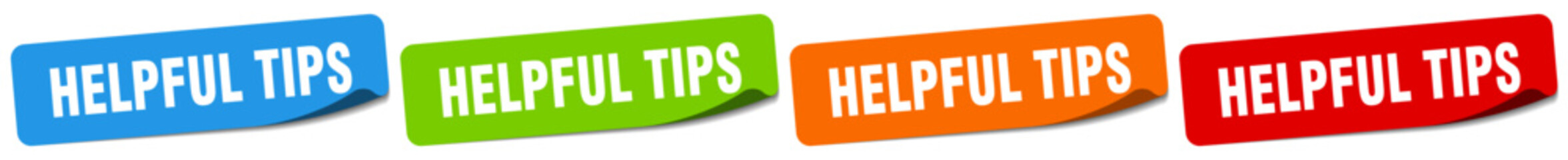 helpful tips sticker. helpful tips sticker set on white background