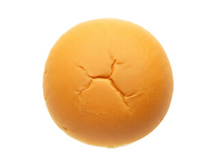 Top View of Plain Hamburger Bun Transparent Background