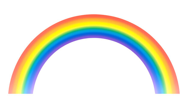 Rainbow Arch: A vibrant rainbow arcing across a clear sky, radiating hope, positivity, and the beauty of nature's colorful display.