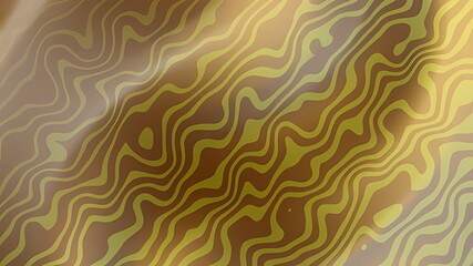 Abstract design with wavy lines in gold and brown tones.
