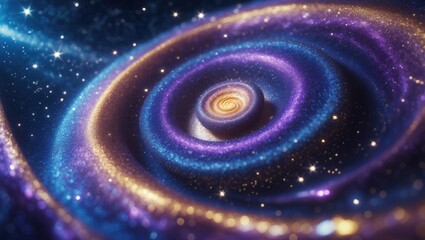 A galaxy nebula, a stunning tapestry of cosmic splendor, spreads across the universe like a luminous canvas. Swirling clouds of interstellar gas and dust move in vibrant shades of pink and blue.