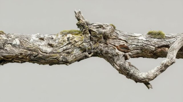 A natural scene featuring a tree branch covered in lush green moss, perfect for environmental or nature-related uses