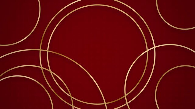 Red Gold Circle Abstract Animation