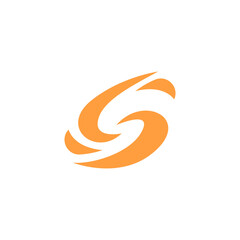 Original abstract logo in the form of the letter S in vector.