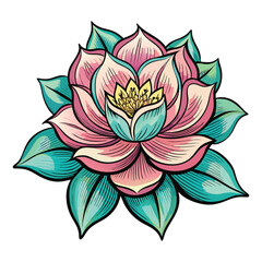 Fototapeta premium A hibiscus flower vector art illustration
