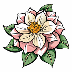 Fototapeta premium A hibiscus flower vector art illustration