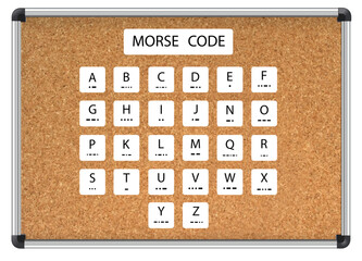 Morse Code International Morse Code on white background. Morse Code sign flat style. Vector