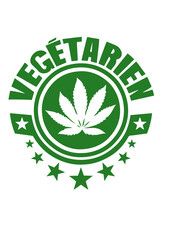 vegetarien feuille cannabis logo humour