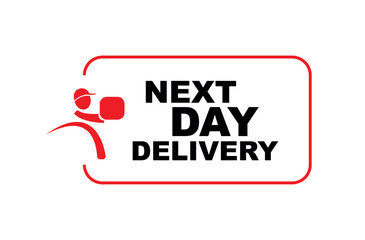 express delivery sign o white background	
