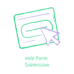  Web Form Submission – Cursor on Form Representing Online Data Entry