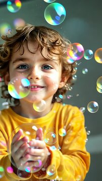 Hygiene as play: child enjoying handwashing