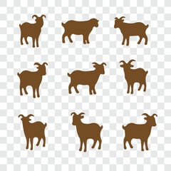 Fototapeta premium Cute facial expression icon of the sheep
