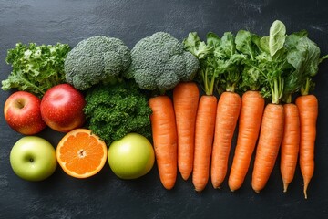 Earth’s table, a portrait of clean eating. Generative AI