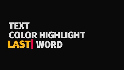 Typewriter Highlight Last Word Color Text Animator | Custom Style And animation With Customizable Controls