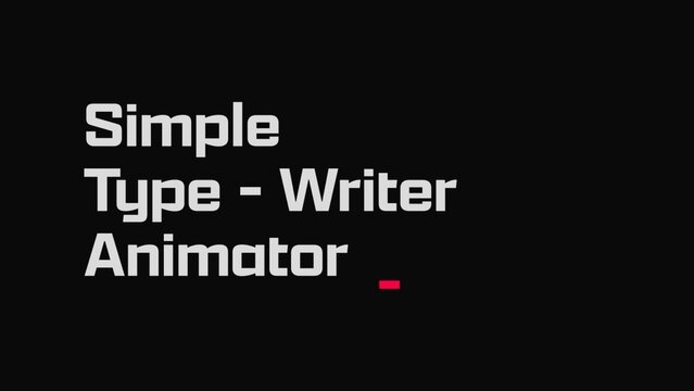 Typewriter Simple Quick Text Animator | Custom Style And animation With Customizable Controls