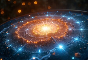 The brilliant light of the universe's galaxy