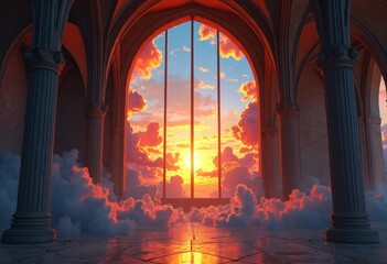 The sacred radiance above the clouds