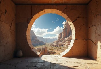 The Eye of Grottoes Looking at the Desert
