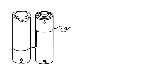 Continuous one line drawing of battery charging vector illustration, Continuous one line drawing of battery charging vector illustration, Continuous one line drawing of battery charging Lightning. 