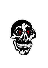 Tete de mort gothique crane