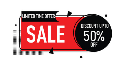 sale discount sale tag, offer 50% off, vector illustration, tag card