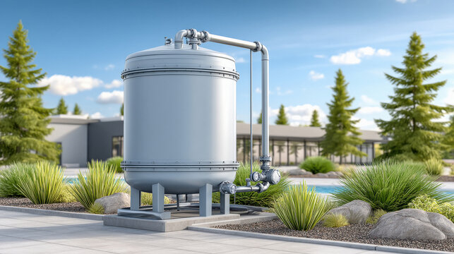 A facility purifying water using advanced technology, Eco-Friendly concept