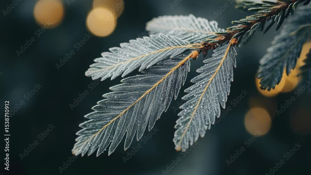 Poster A detailed view of a single leaf on a tree branch, ideal for use in nature-inspired designs or illustrations