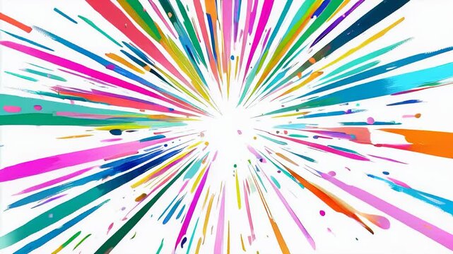Colorful abstract illustration featuring stars and hearts with vibrant brush strokes in pastel shades, creating a playful and cheerful atmosphere for creative projects	