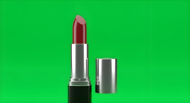 Lipstick tube with cap animation with green screen background - Powered by Adobe