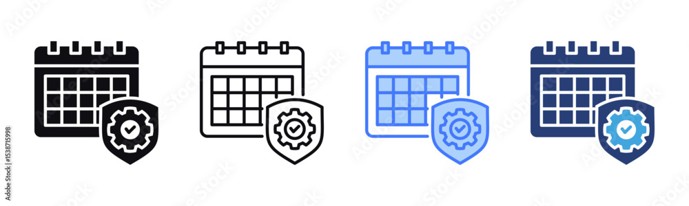 Poster Reliability icon sheet multiple style collection