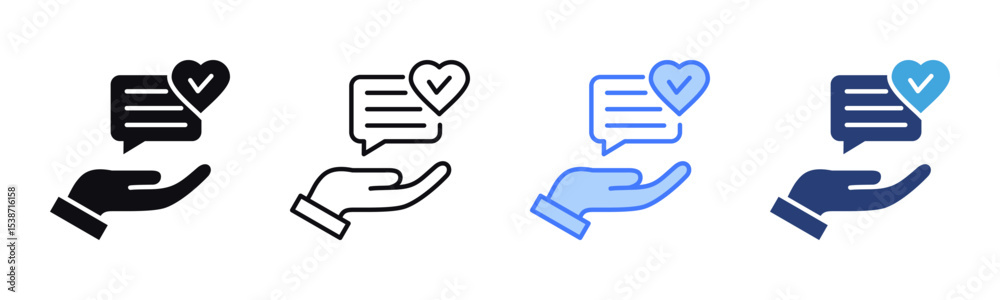 Poster truthfulness icon sheet multiple style collection