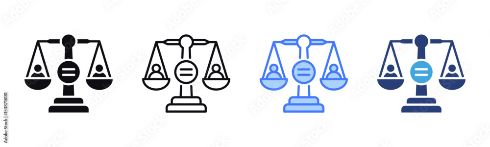 Poster unbiased icon sheet multiple style collection