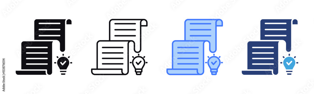 Poster fact icon sheet multiple style collection