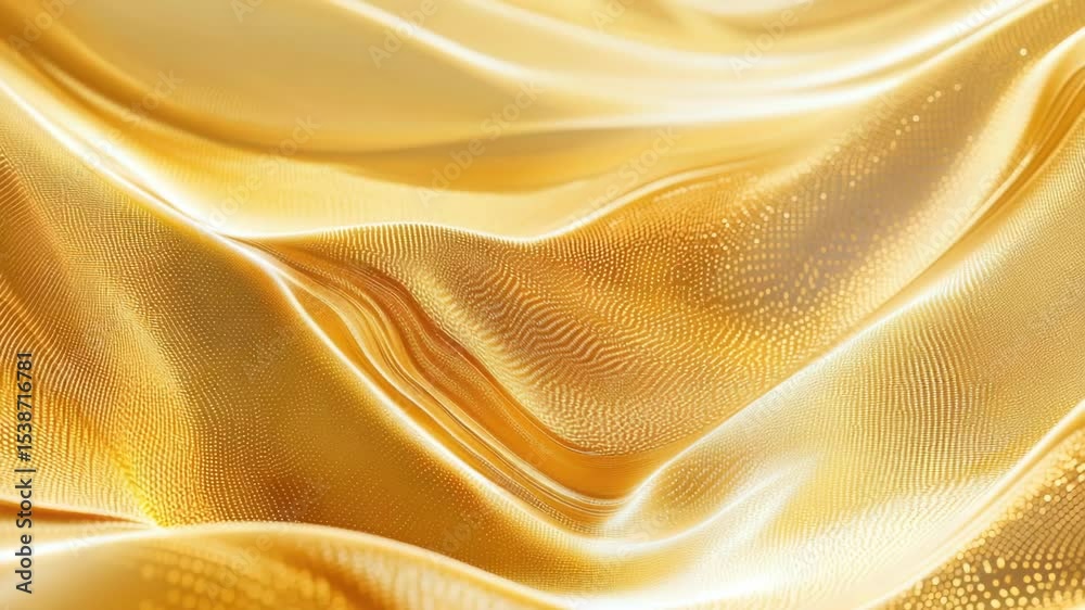 Poster A detailed view of golden fabric with intricate patterns and texture