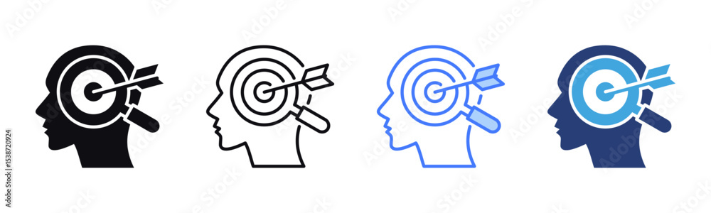 Poster Accuracy icon sheet multiple style collection