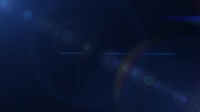 Non-looped video of blue lens flare moving across transparent background with alpha channel. Abstract light effect, front view, soft glow, ideal for sci-fi, tech, or dreamy video overlays.