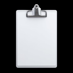 Simple clipboard with metal clip, ideal for students and artists, showcasing clean and minimalistic design perfect for various tasks and projects