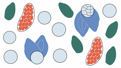 Abstract Floral and Organic Shapes Pattern