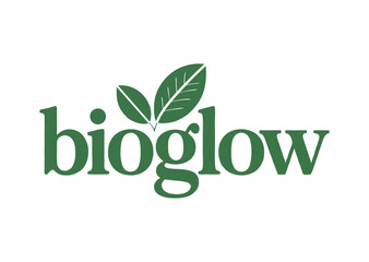 Bioglow Logo Featuring Organic Leaves