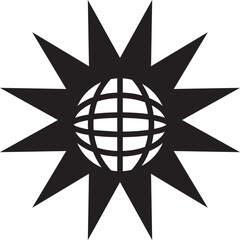 World abstract concept design. retro futuristic design element. Vector de un mundo en concepto abstracto.