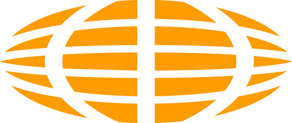 Orange World abstract concept design. retro futuristic design element. Vector de un mundo en concepto abstracto.