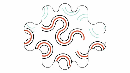 Abstract Wavy Lines Pattern Design