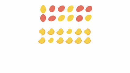 Abstract Pattern of Yellow and Red Shapes