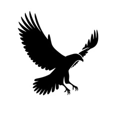 Obraz premium Eagle In Flight Silhouette Graphic