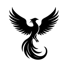 Fototapeta premium Phoenix Silhouette Of Mythical Bird