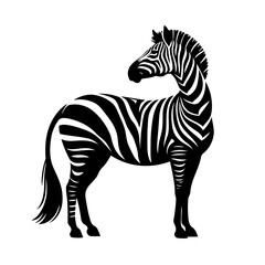 Obraz premium Striped Zebra African Icon In
